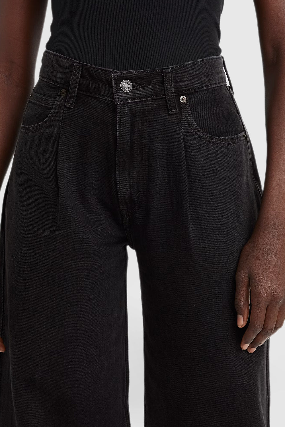 Loose Wide Leg Women's Casual Solid Color Jeans