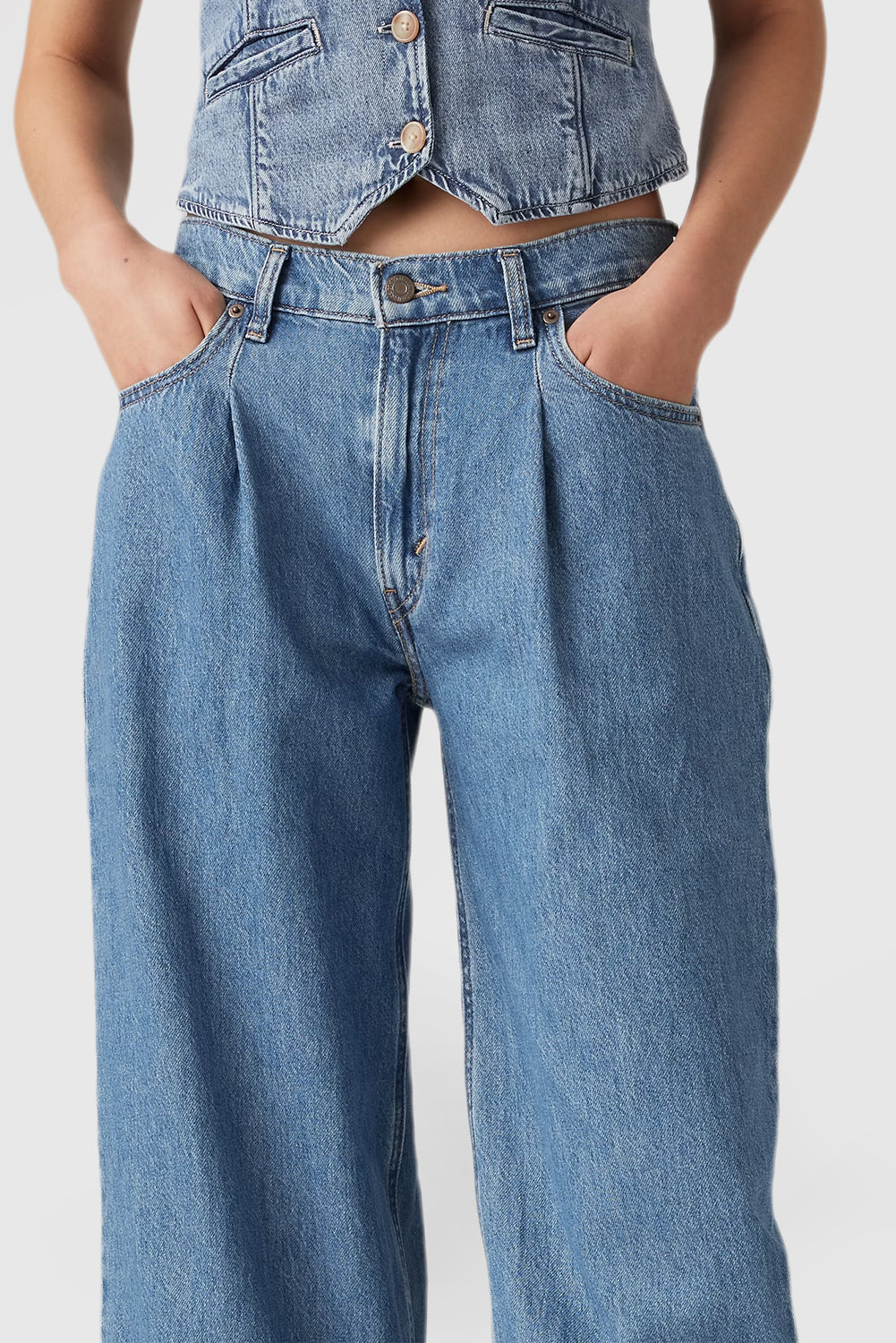 Loose Wide Leg Women's Casual Solid Color Jeans