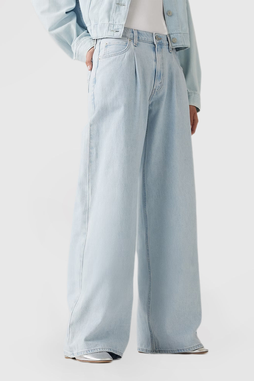 Loose Wide Leg Women's Casual Solid Color Jeans
