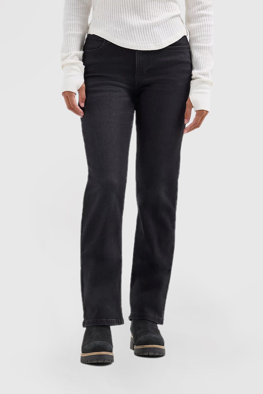 Women's High Rise True Straight Leg Jeans in Berry Dark