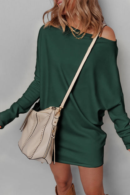 Dahlia Off Shoulder Batwing Sleeve Knit Dress