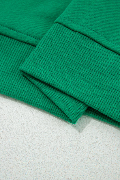 Contrast Piping Crewneck Pullover Mini Skirt Set