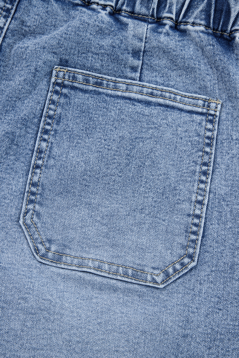 Myosotis Patch Pocket Drawstring High Waist Barrel Jeans