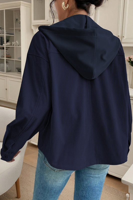 2 in 1 Thermal Knit Textured Hooded Jacket