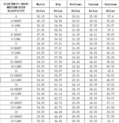 Women's High Waisted Jeans Wide Waisted Denim Nine Minute Pants