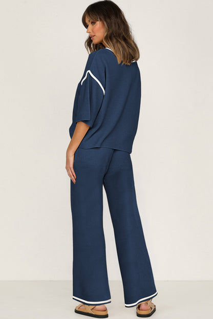 Canton Color Block Drawstring Pants and Top Set