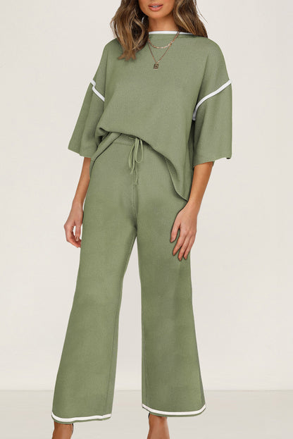 Canton Color Block Drawstring Pants and Top Set