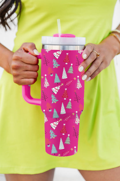 Cartoon Christmas Tree Printed 40oz Travel Tumbler