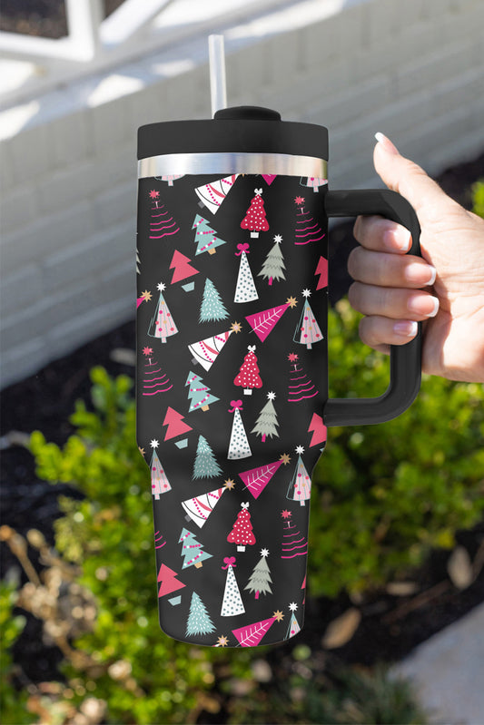 Cartoon Christmas Tree Printed 40oz Travel Tumbler