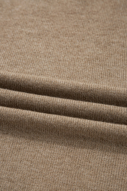 Buttoned Bishop Sleeve Crew Neck Sweater