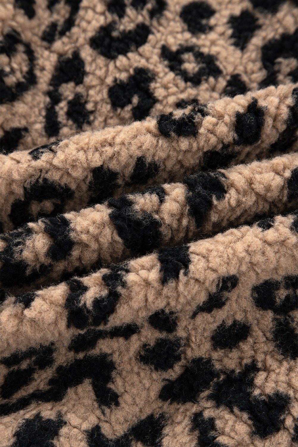 Leopard Zip Up Stand Collar Fall Jacket