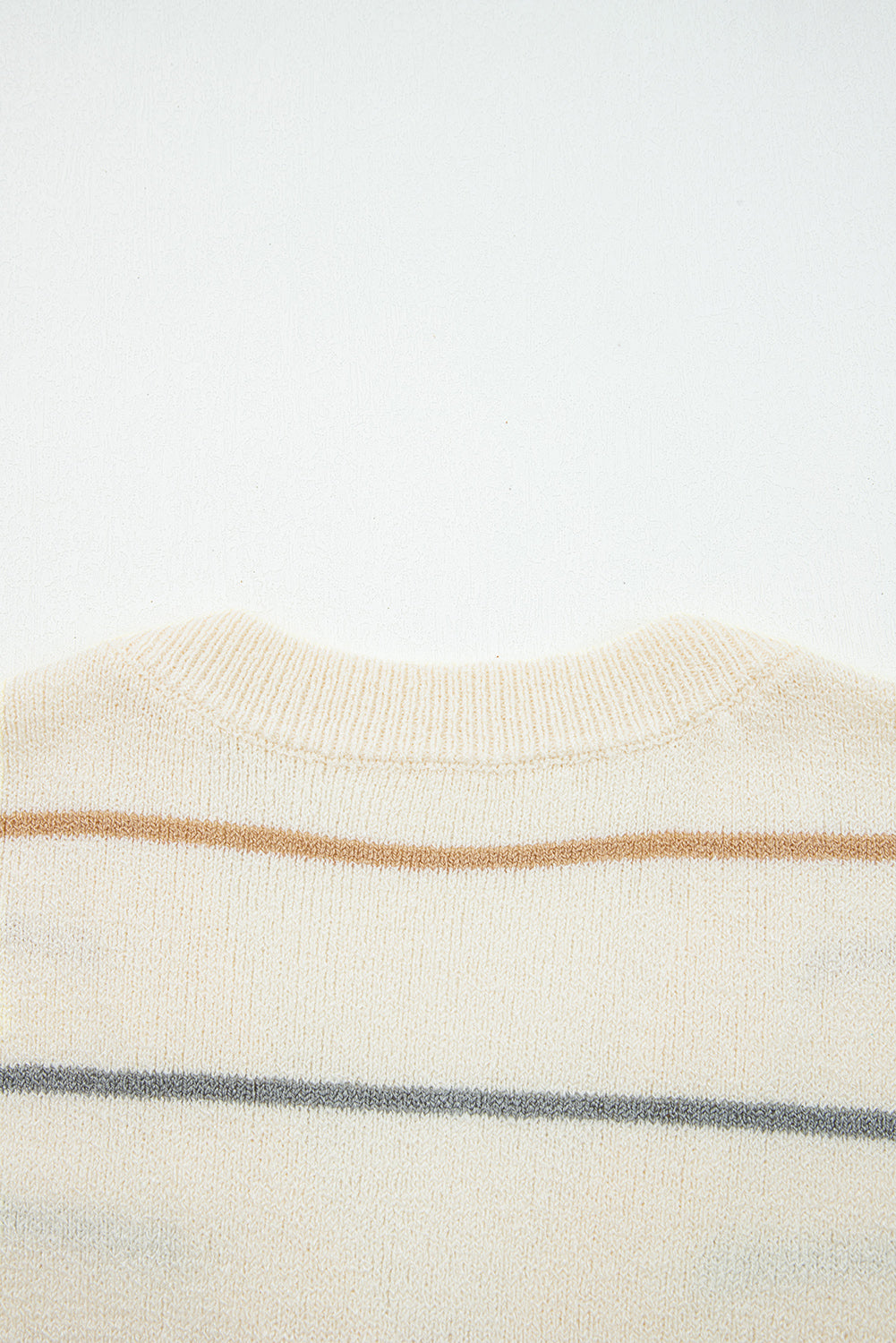 Striped Buttoned Front V Neck Drop Shoulder Cardigan Sweater