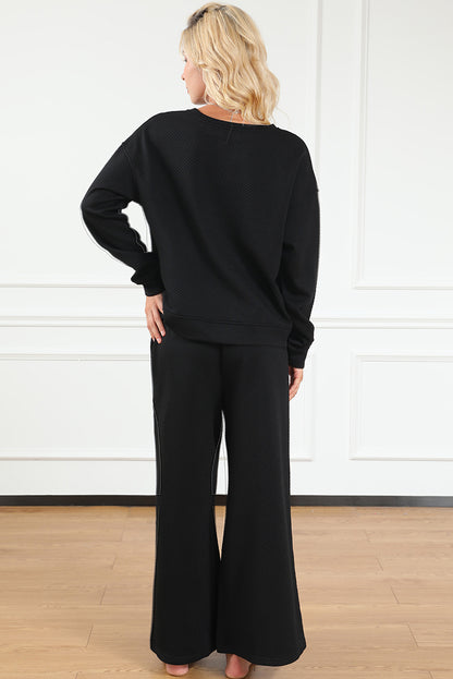 Women Ultra Loose Textured 2pcs Slouchy Outfit