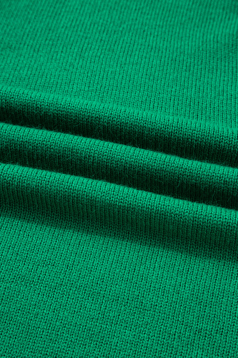 Bright Green Knit Button Front Drop Shoulder Cardigan