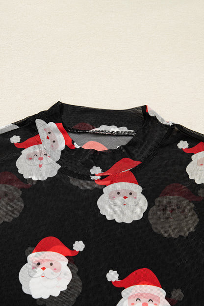 Christmas Fashion Print Slim Fit Long Sleeve Top