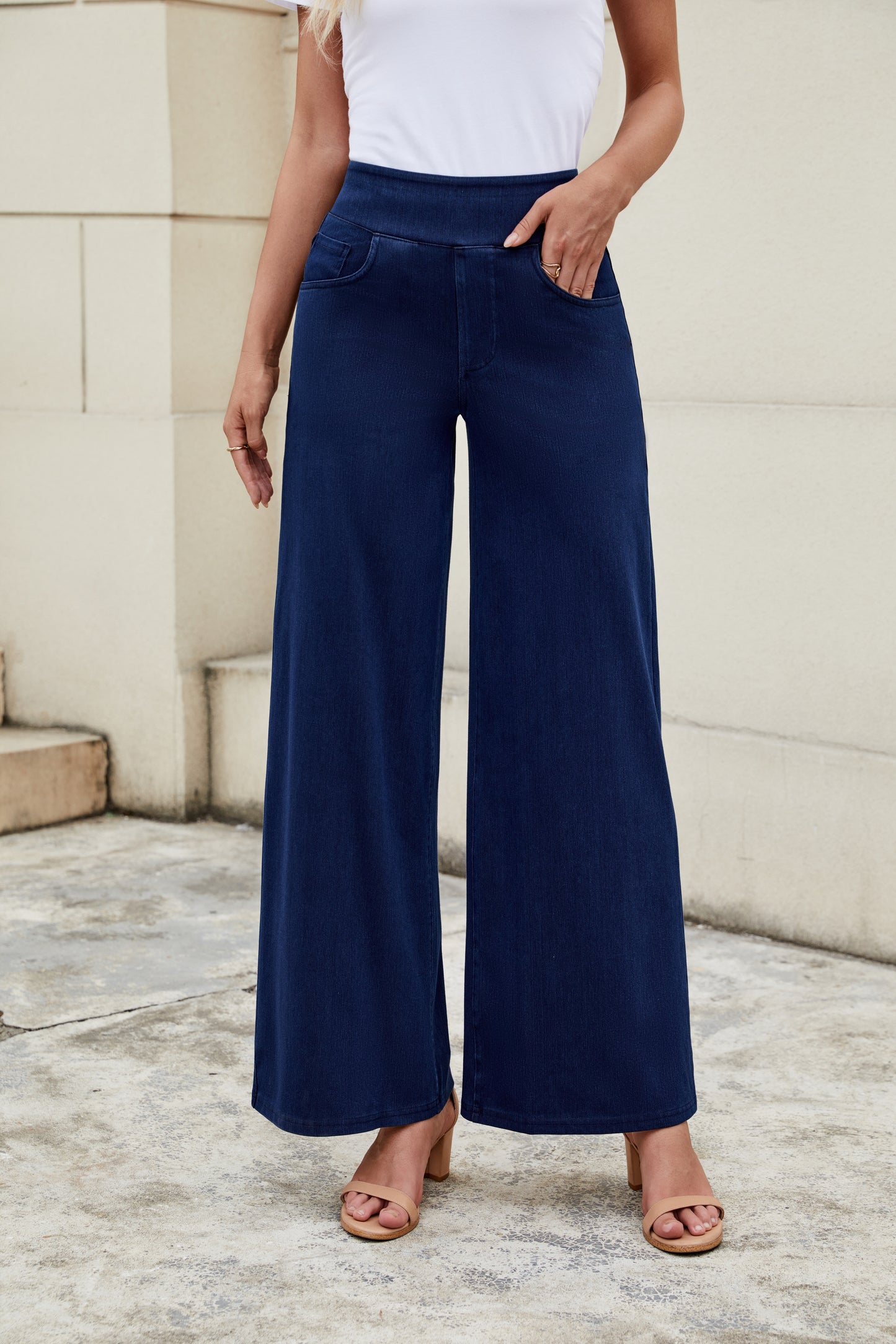 Medium Wash Straight Leg Loose Casual Jeans