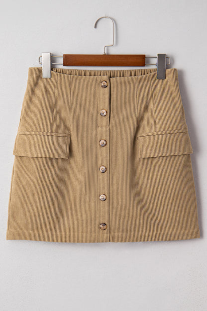 Corduroy High Waist Fall Streetwear Mini Skirt