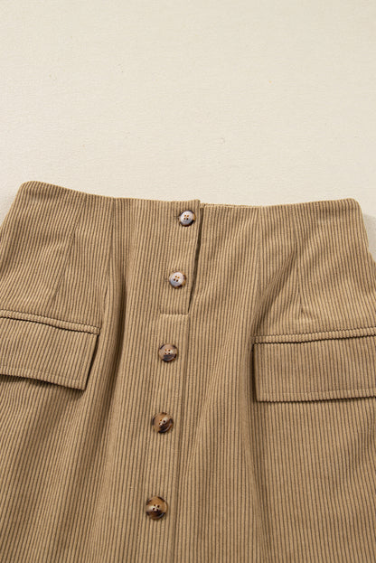 Corduroy High Waist Fall Streetwear Mini Skirt