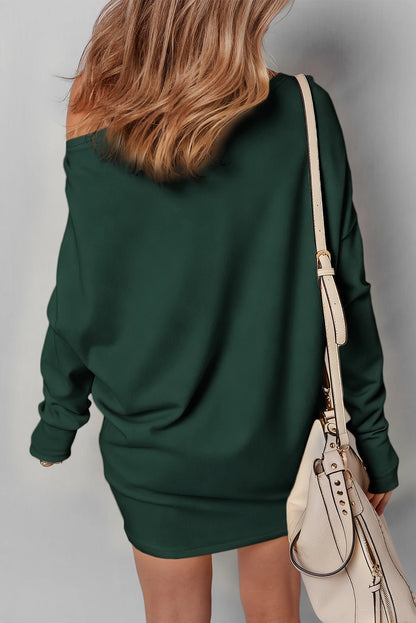 Dahlia Off Shoulder Batwing Sleeve Knit Dress