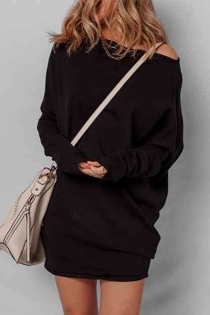 Dahlia Off Shoulder Batwing Sleeve Knit Dress