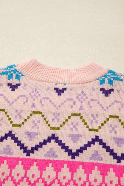 Wholesale Multicolor Christmas Snowflake Knit Sweater