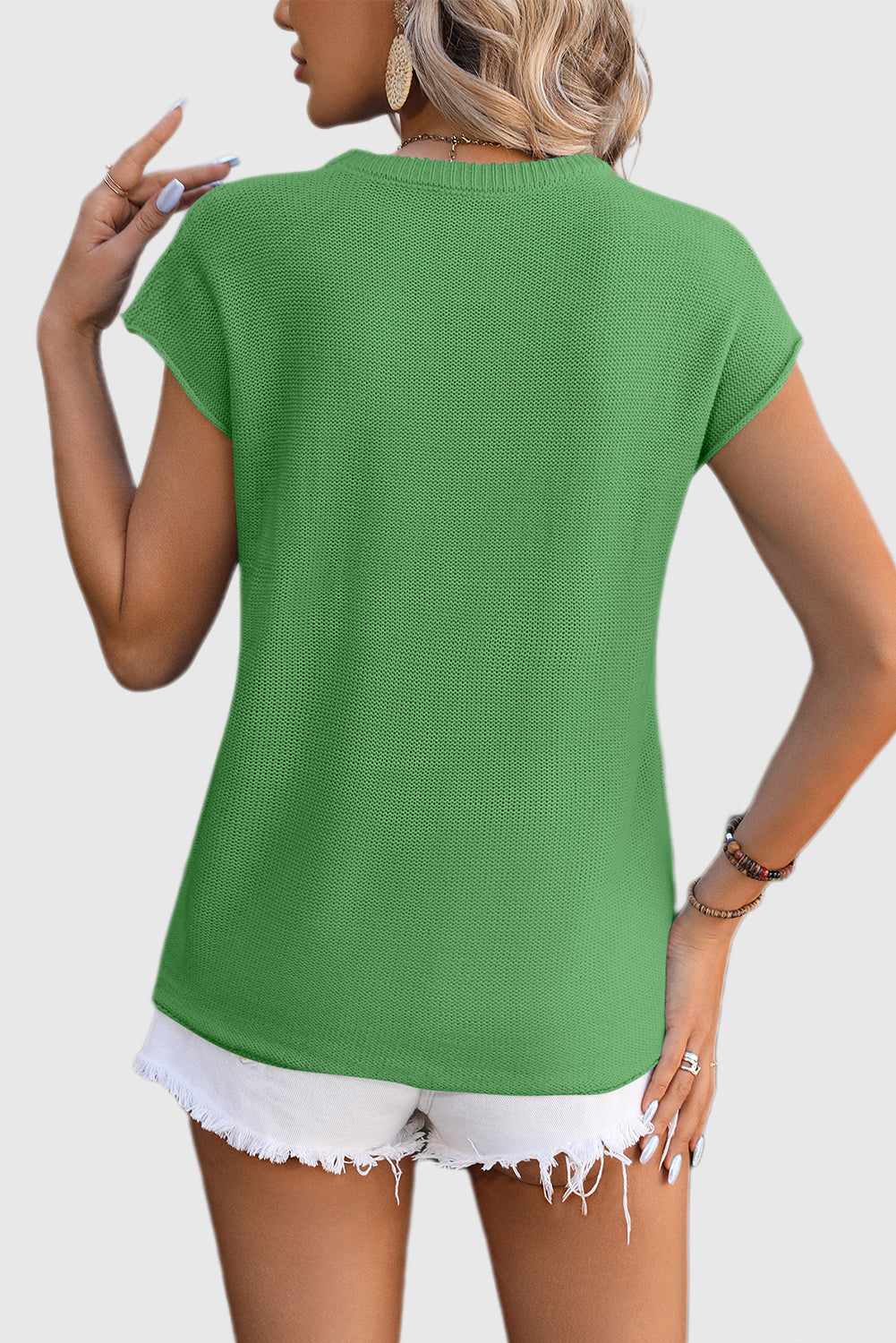 Aiwee FashionCrewneck Top, Knitted Chunky Needle Casual Sweater