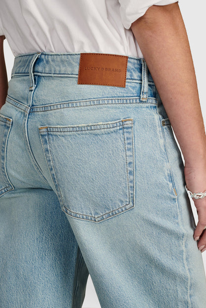 Casual Comfortable Straight Leg Jeans Blue