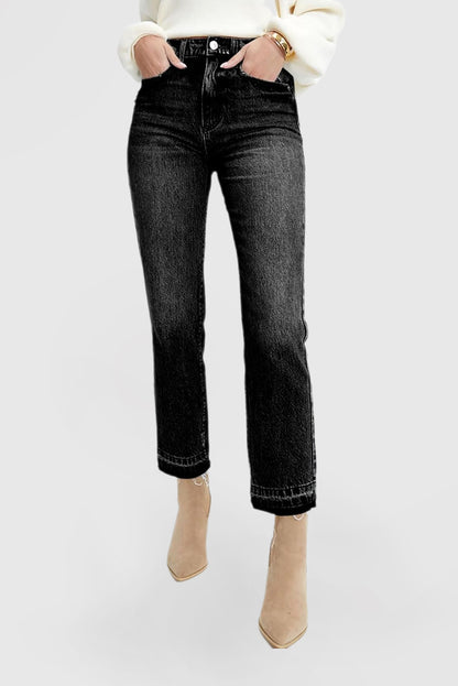 Women's High Waisted Straight Leg Wide Leg Casual Stretch Jeans