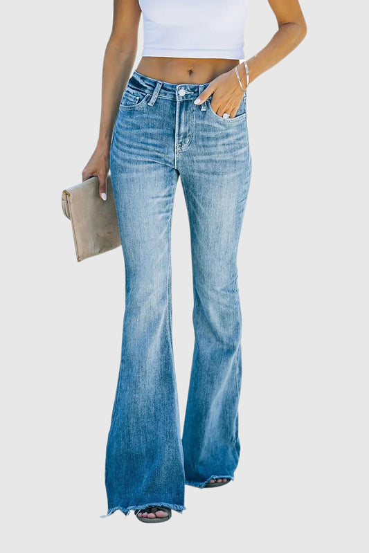 Women's Wide-Leg High-Waisted Flared Bootcut Jeans