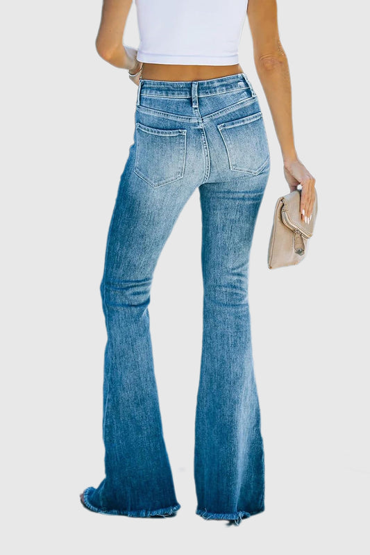 Women's Wide-Leg High-Waisted Flared Bootcut Jeans