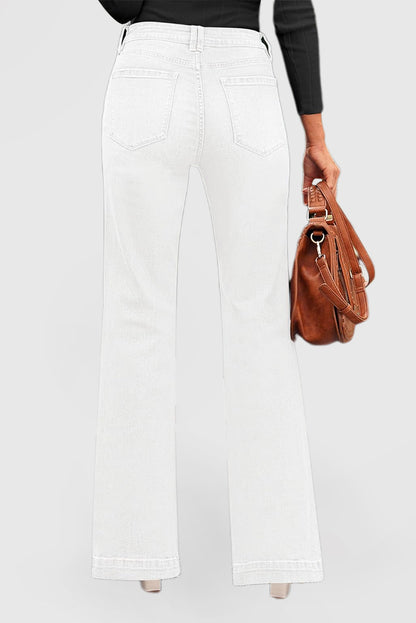 High-Waisted Flare Jeans for Women – Wide Leg Stretch Denim Pants