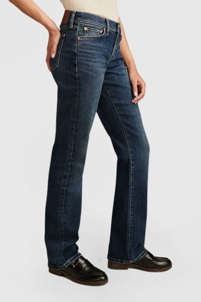 Embrace Sleek Sophistication with These Dark Straight-Leg Jeans