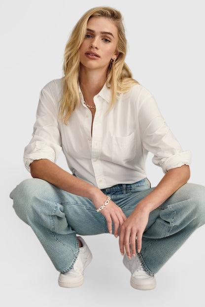 Casual Comfortable Straight Leg Jeans Blue