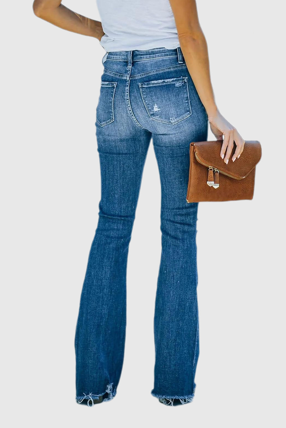 Women's Wide-Leg High-Waisted Flared Bootcut Jeans