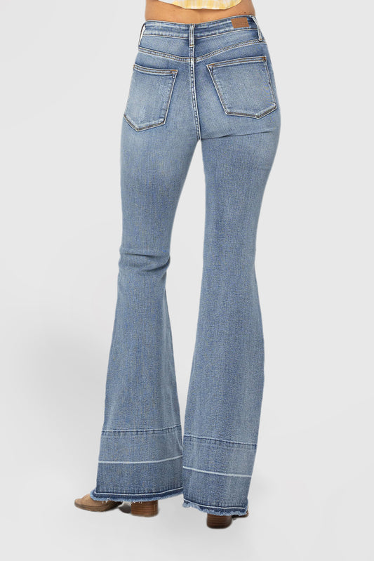 High Waisted Flared Jeans Tummy Tuck Wide Leg Pants