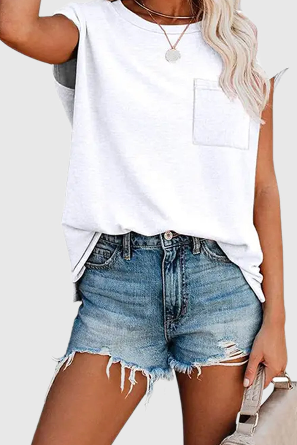 Short Cap Sleeve Shirts Solid Loose Fit  Tops