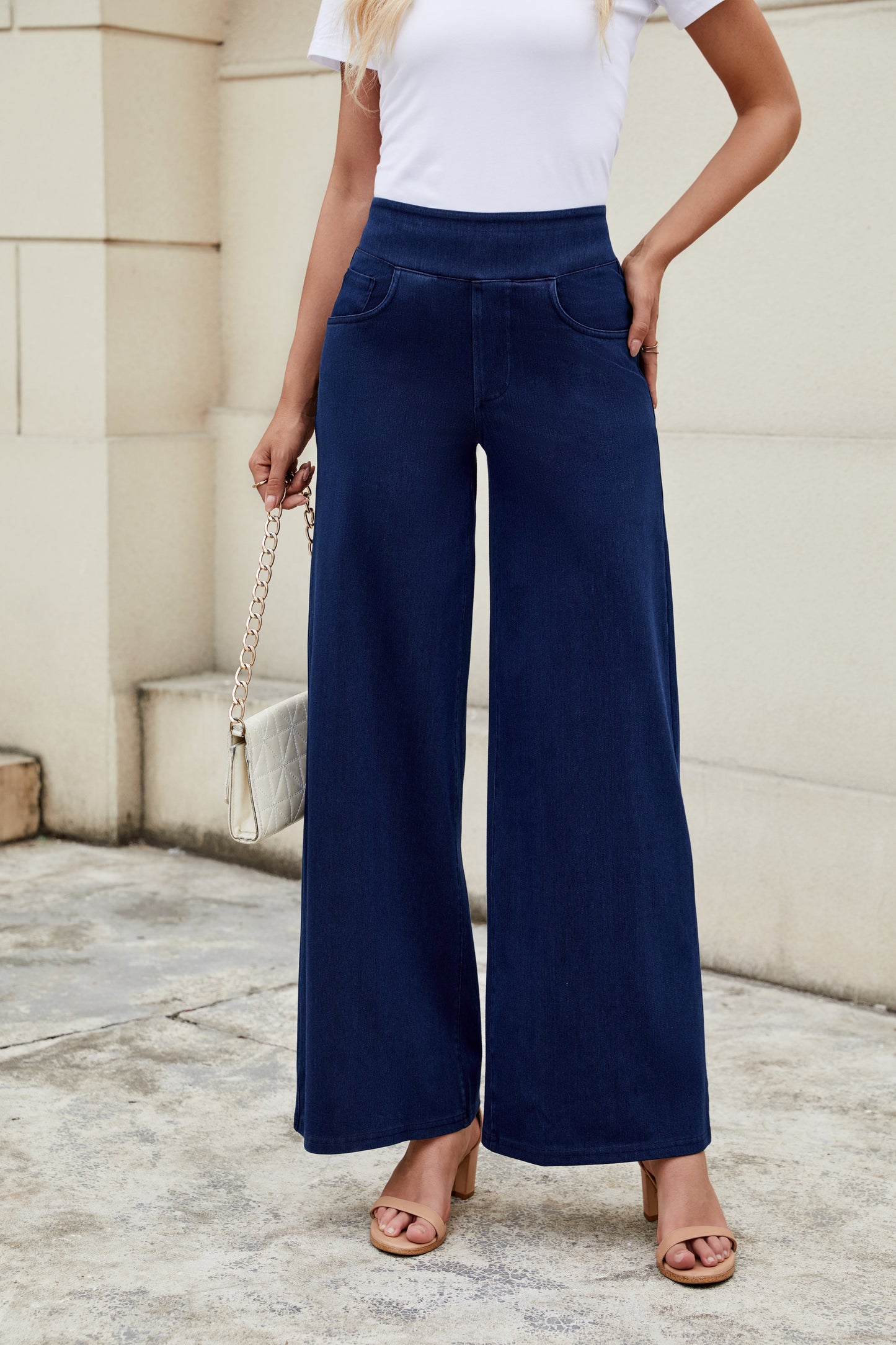 Medium Wash Straight Leg Loose Casual Jeans