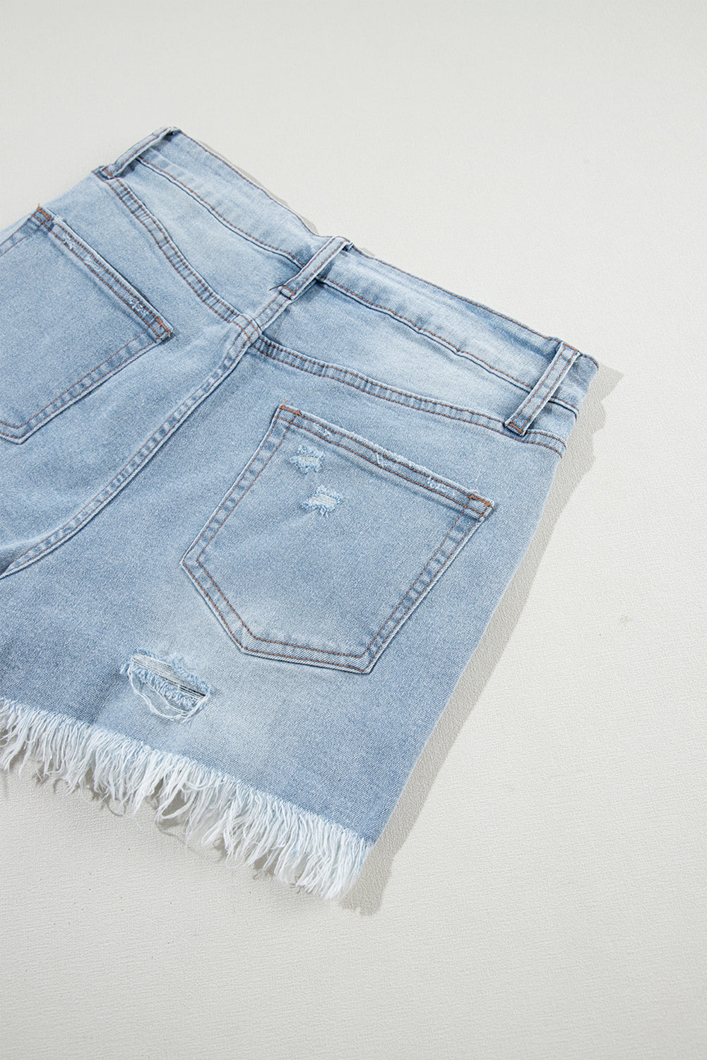 High Waisted Hole Fashion Casual Denim Shorts