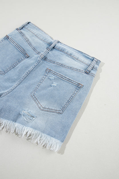 High Waisted Hole Fashion Casual Denim Shorts