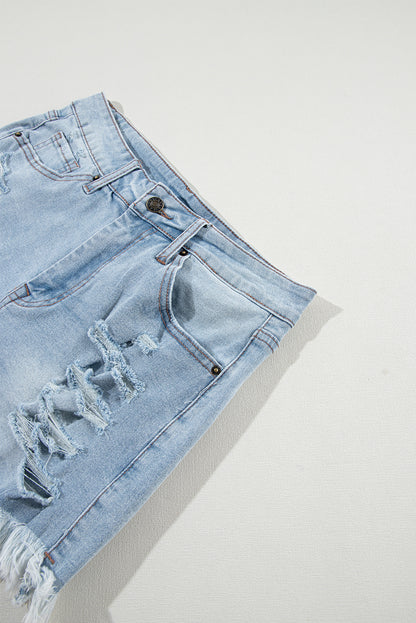High Waisted Hole Fashion Casual Denim Shorts