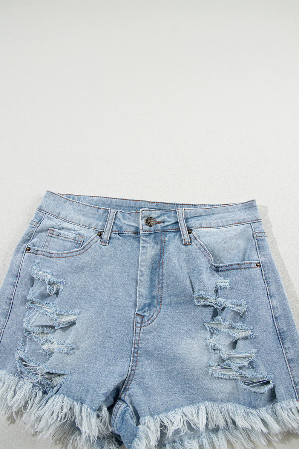 High Waisted Hole Fashion Casual Denim Shorts