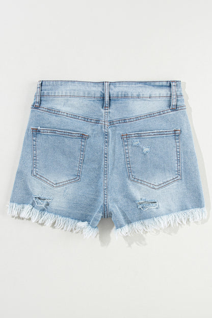 High Waisted Hole Fashion Casual Denim Shorts