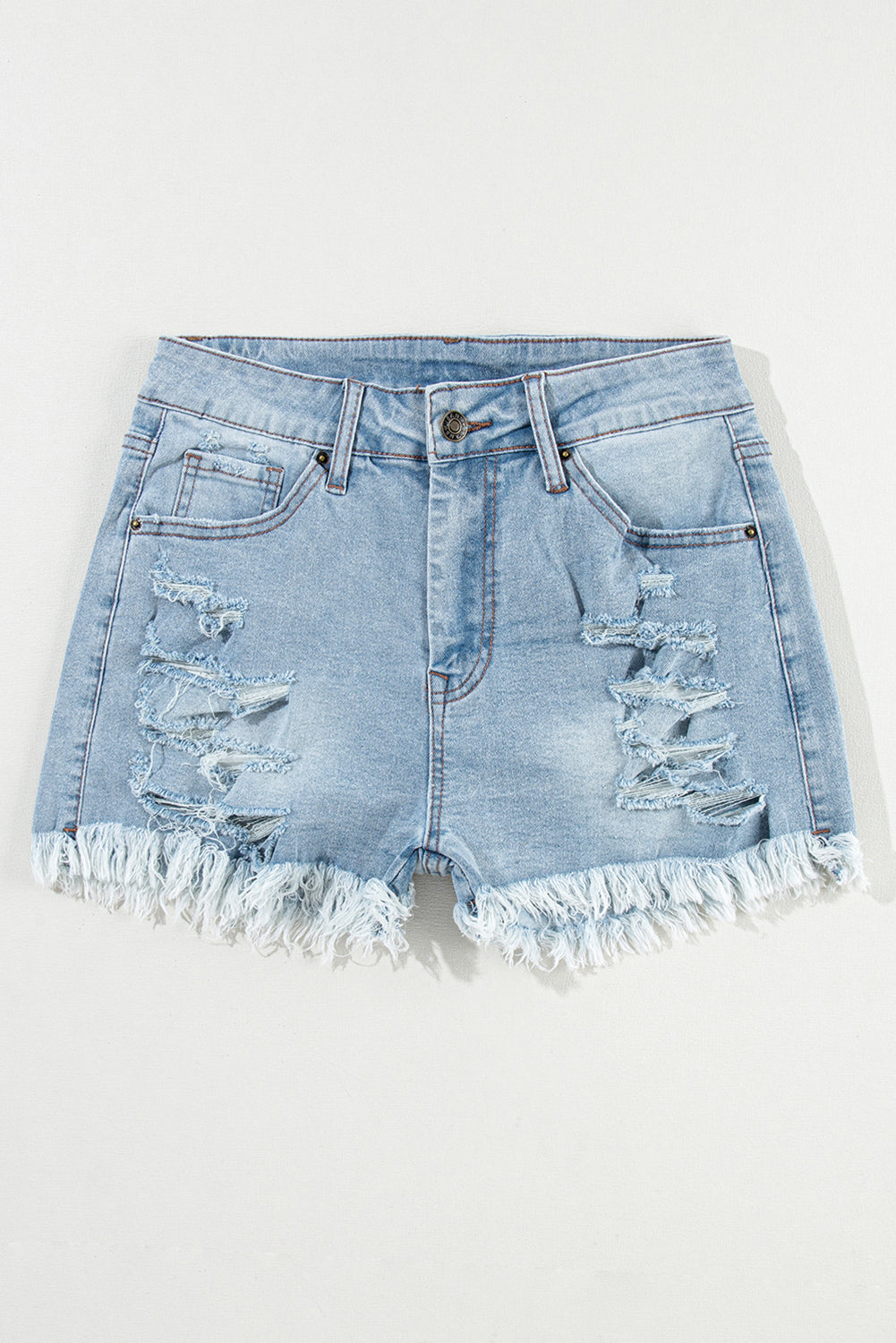 High Waisted Hole Fashion Casual Denim Shorts