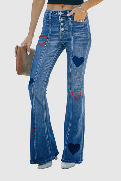 Women's High Waist Mid Waist Stretch Flare Jeans
