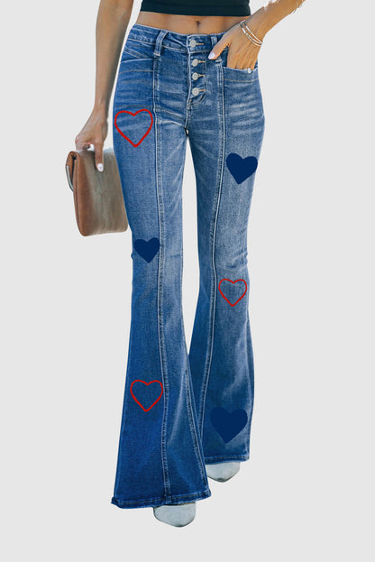 Women's High Waist Mid Waist Stretch Flare Jeans