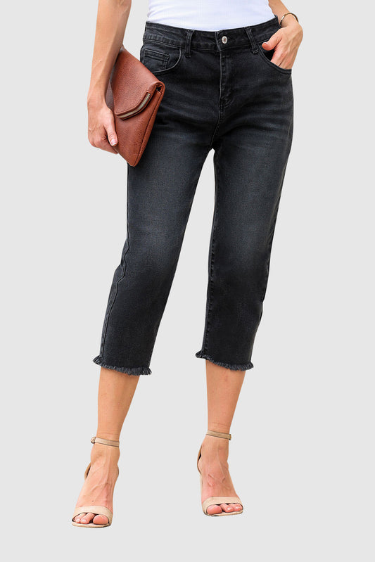 Women's Mid-rise Straight Leg Skinny Jeans
