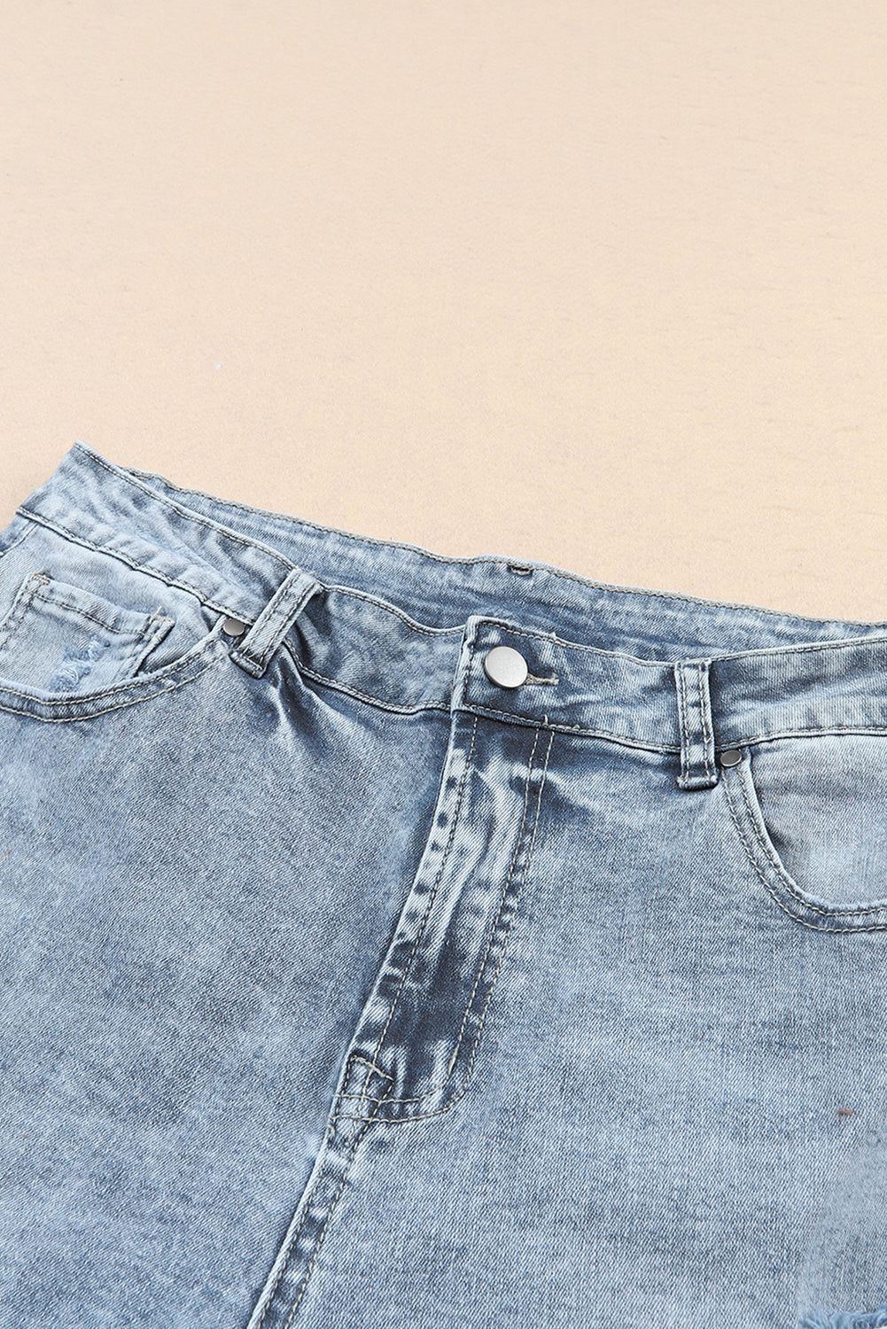 Sky Blue Light Wash Slim Fit High Waist Jeans