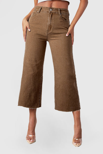 High Waisted Light Wash Loose Wide Leg Jeans