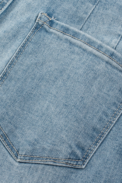 Women's Dusk Blue Medium Wash Straight Leg Jeans