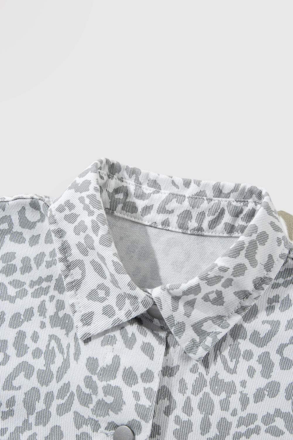Women's Fashion Flap Pocket Leopard Print Jacket